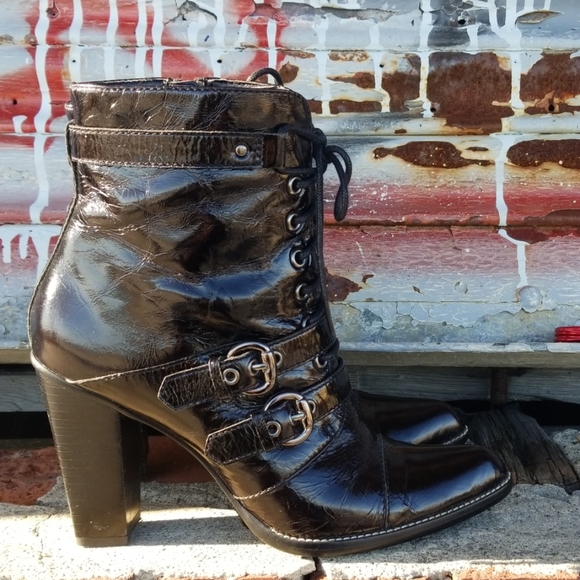 Linea Paolo black ankle booties size 7 - Picture 3 of 8